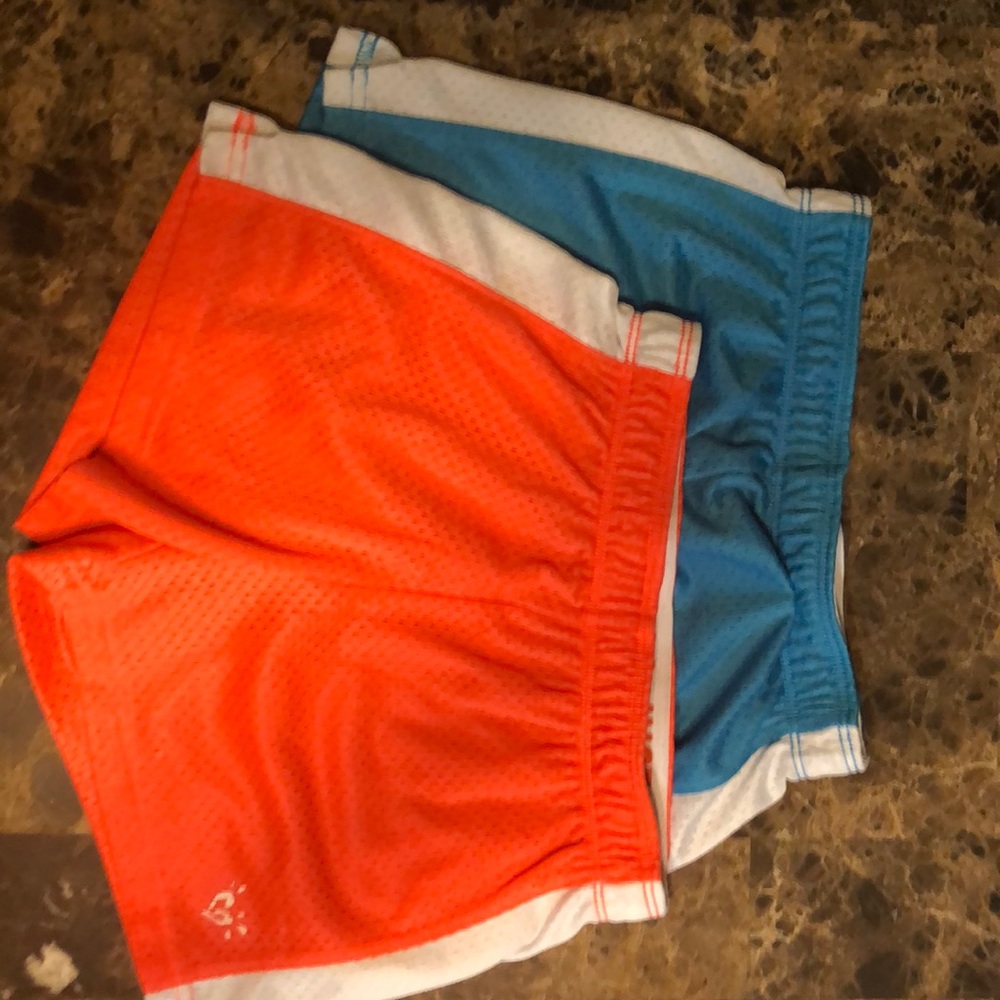 Justice active wear shorts! 2 pairs